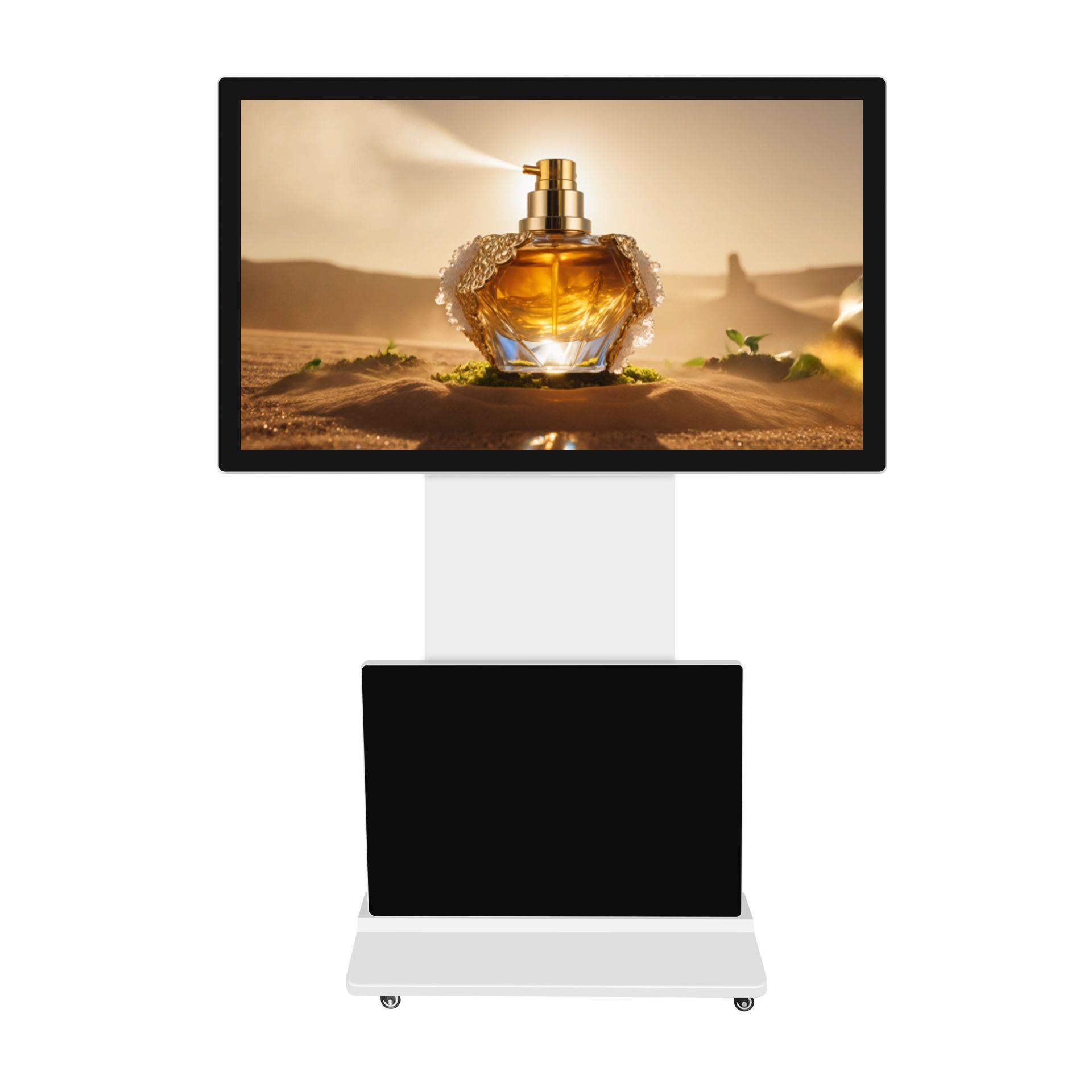 43-inch vertical capacitive touch rotating advertising kiosk
