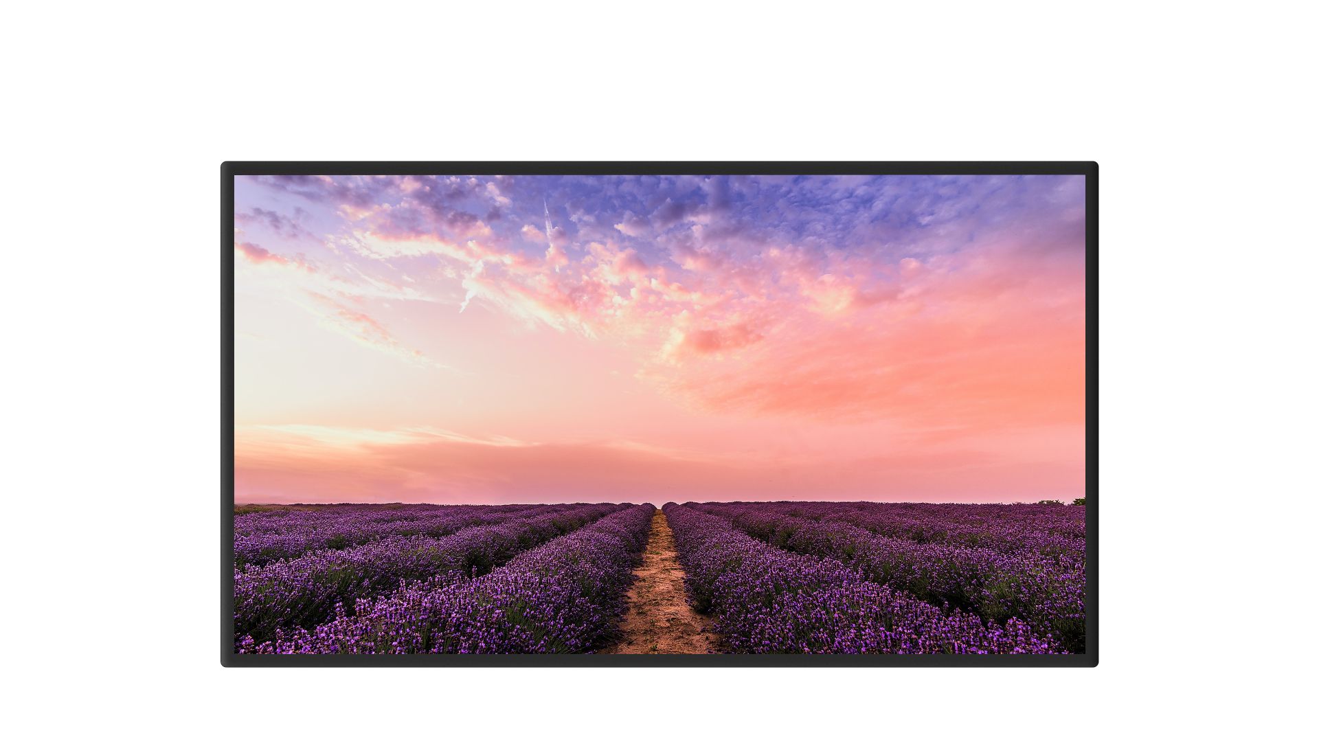 55-Zoll-Wandmontage mit abgerundeten Ecken und gehärtetem Glas, Standardmodell