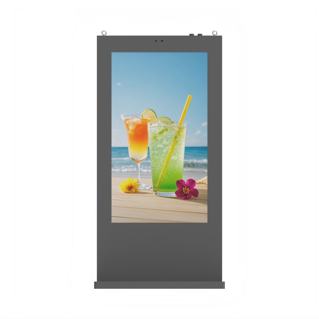 75-inch outdoor vertical standing screen (bare screen traditional solution)