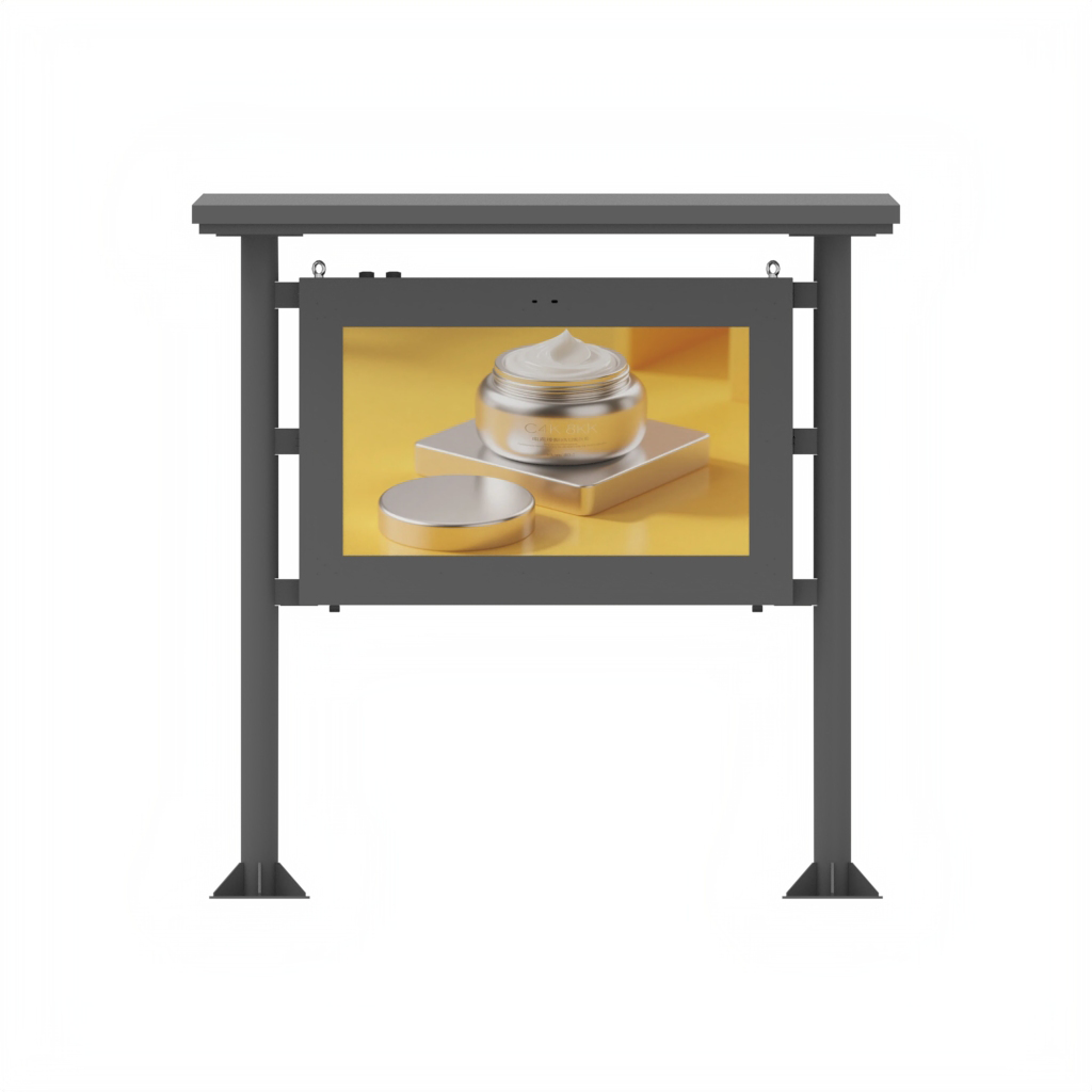 55/98-inch outdoor pillar canopy horizontal screen model (bare screen traditional solution) dimension drawing