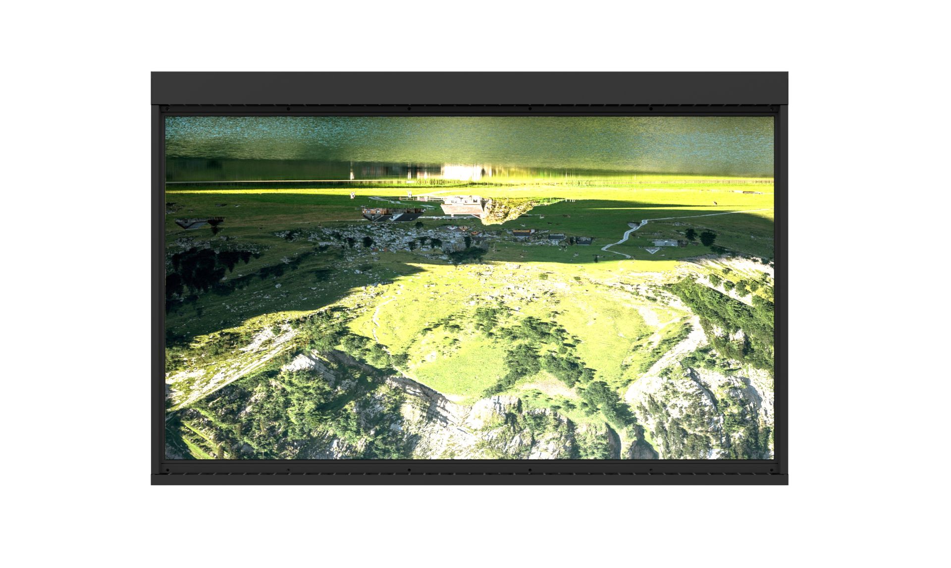 Outdoor module horizontal screen dimension drawing with temperature control heat dissipation system