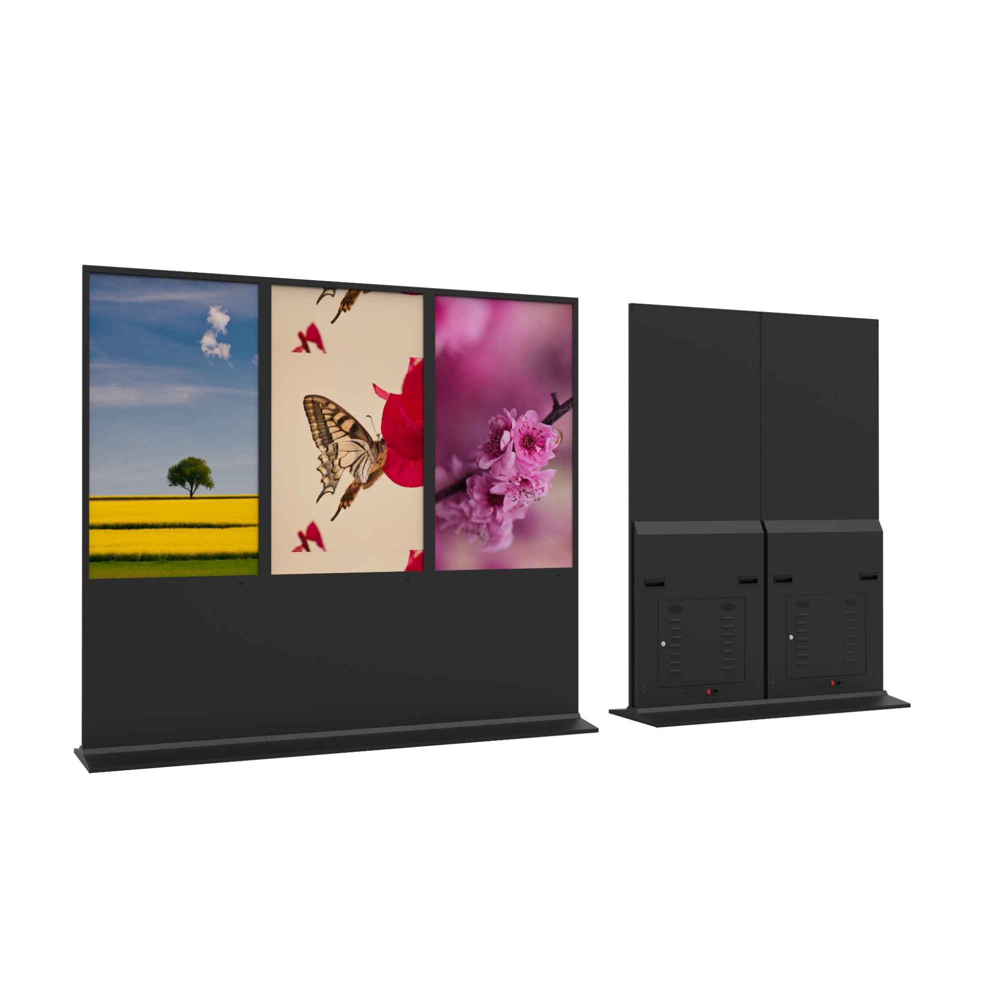 55-inch vertical standard seamless advertising display - triple screen